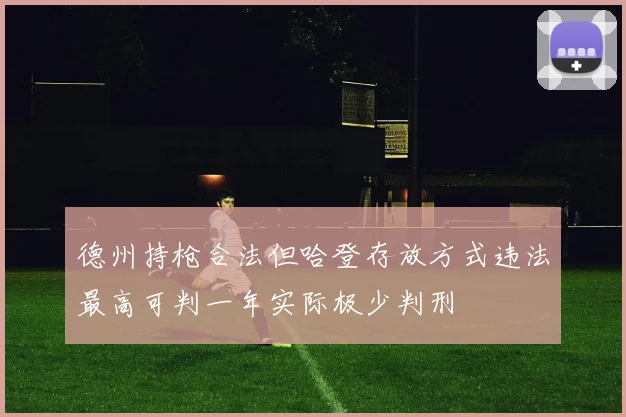 德州持枪合法但哈登存放方式违法最高可判一年实际极少判刑